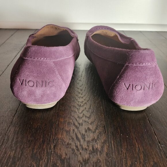 Vionic Chill Debbie Suede Loafers Flats Size 8 Purple Plum - Picture 4 of 5